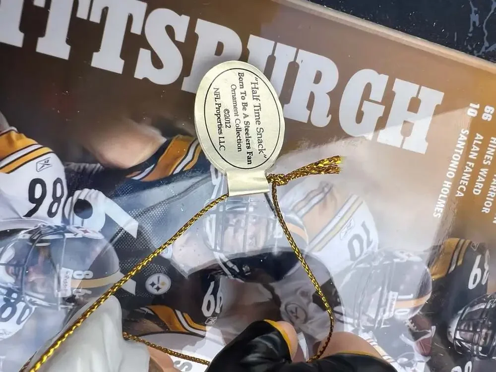 NFL Pittsburgh Steelers Ornament Half Time Snack Born To Be A Steelers Fan
